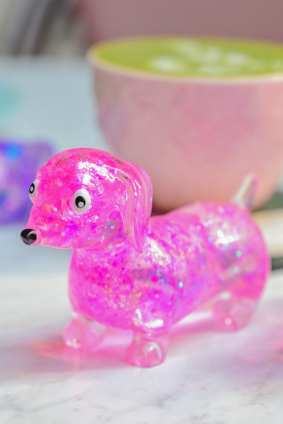 Squishy perrito glitter