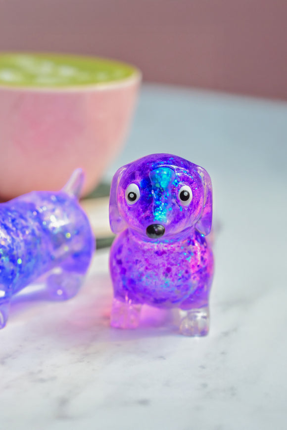 Squishy perrito glitter