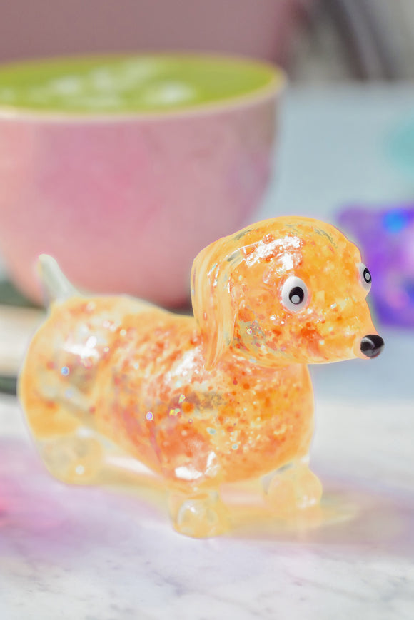 Squishy perrito glitter