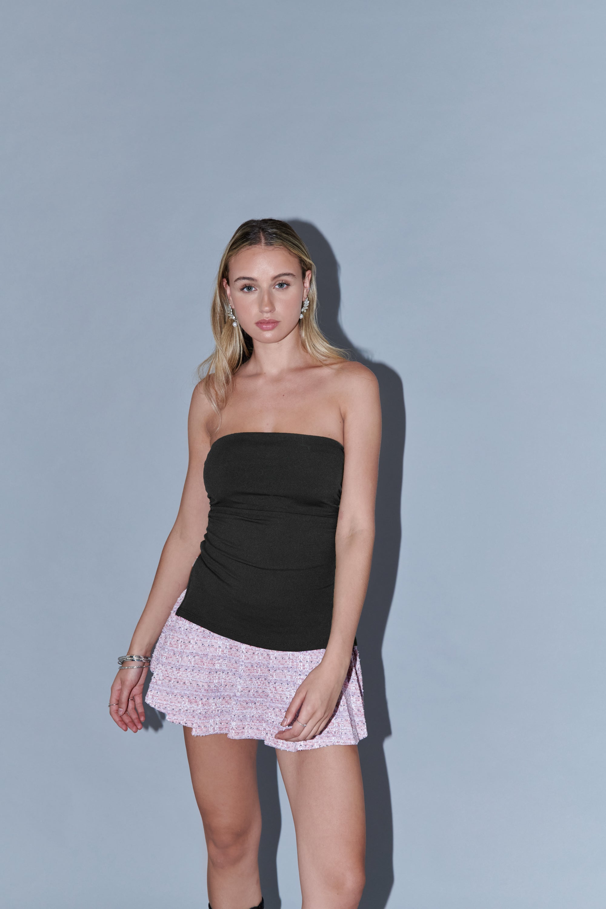 Top tubo abertura rib NEGRO