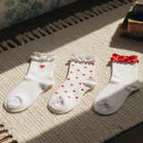Tripack calcetines olanes detalle corazones