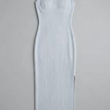 Vestido maxi copa textura