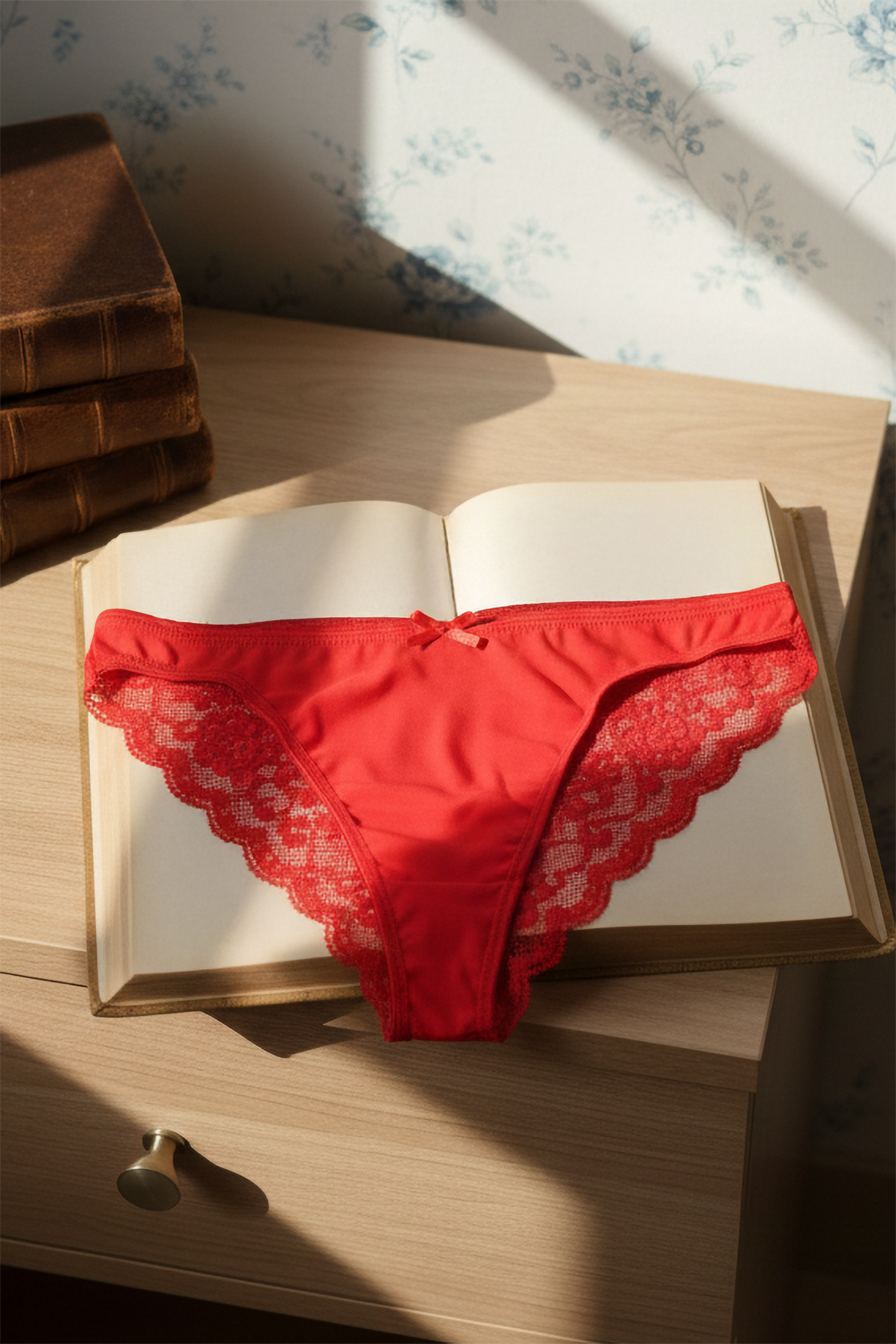 BIKINI ENCAJE TRASERO ROJO