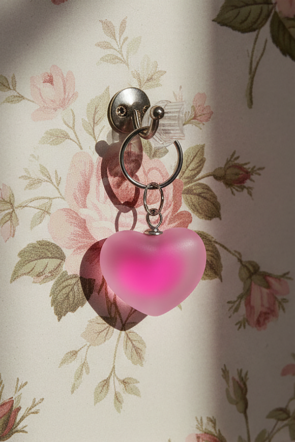 Cel charm corazon opaco tipo c