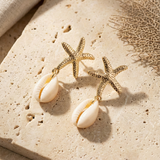 ARETES CONCHA ESTRELLA DE MAR