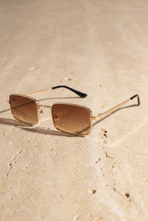 Lentes rectangulares marco metálico slim