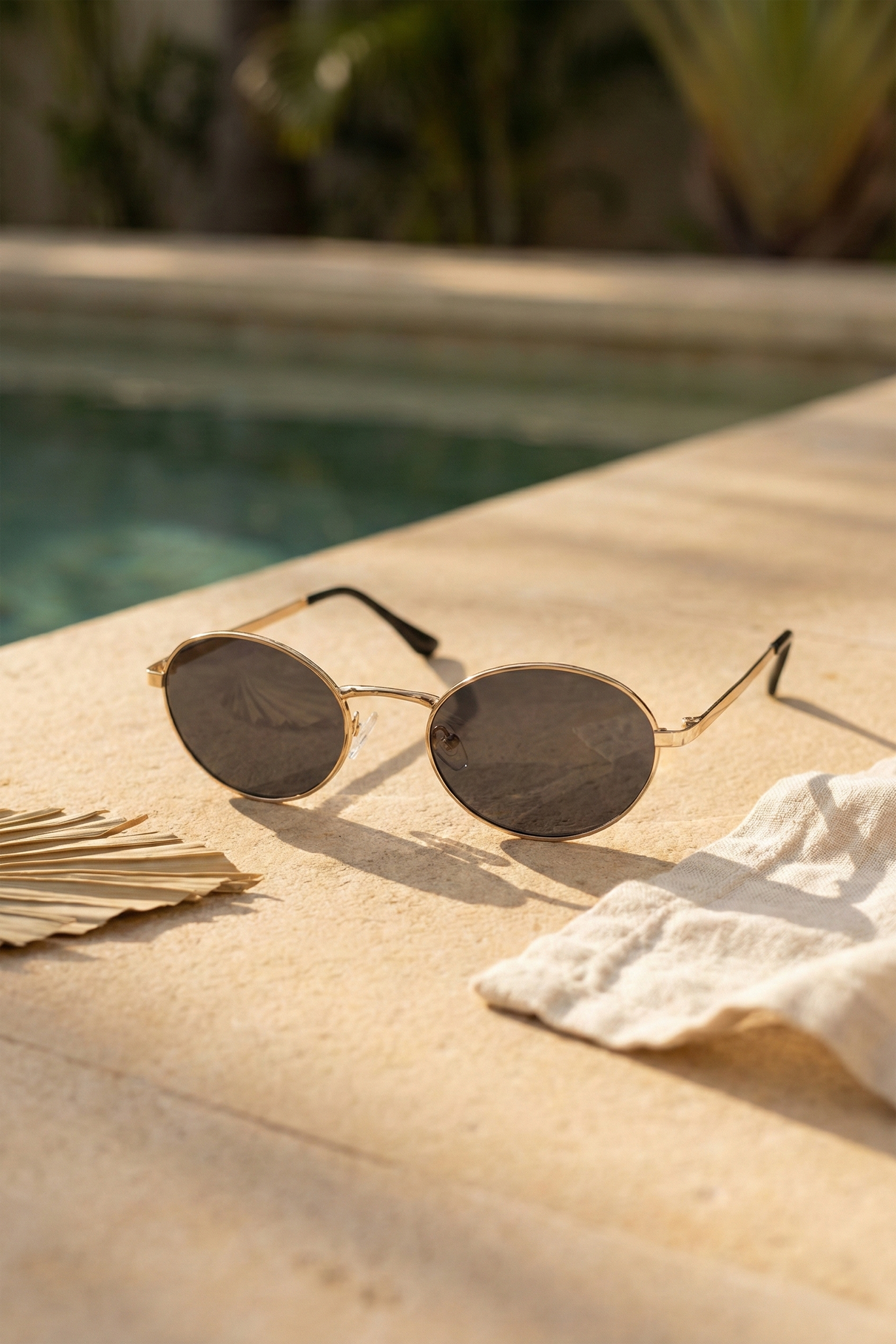 Lentes oscuros slim oval NEGRO