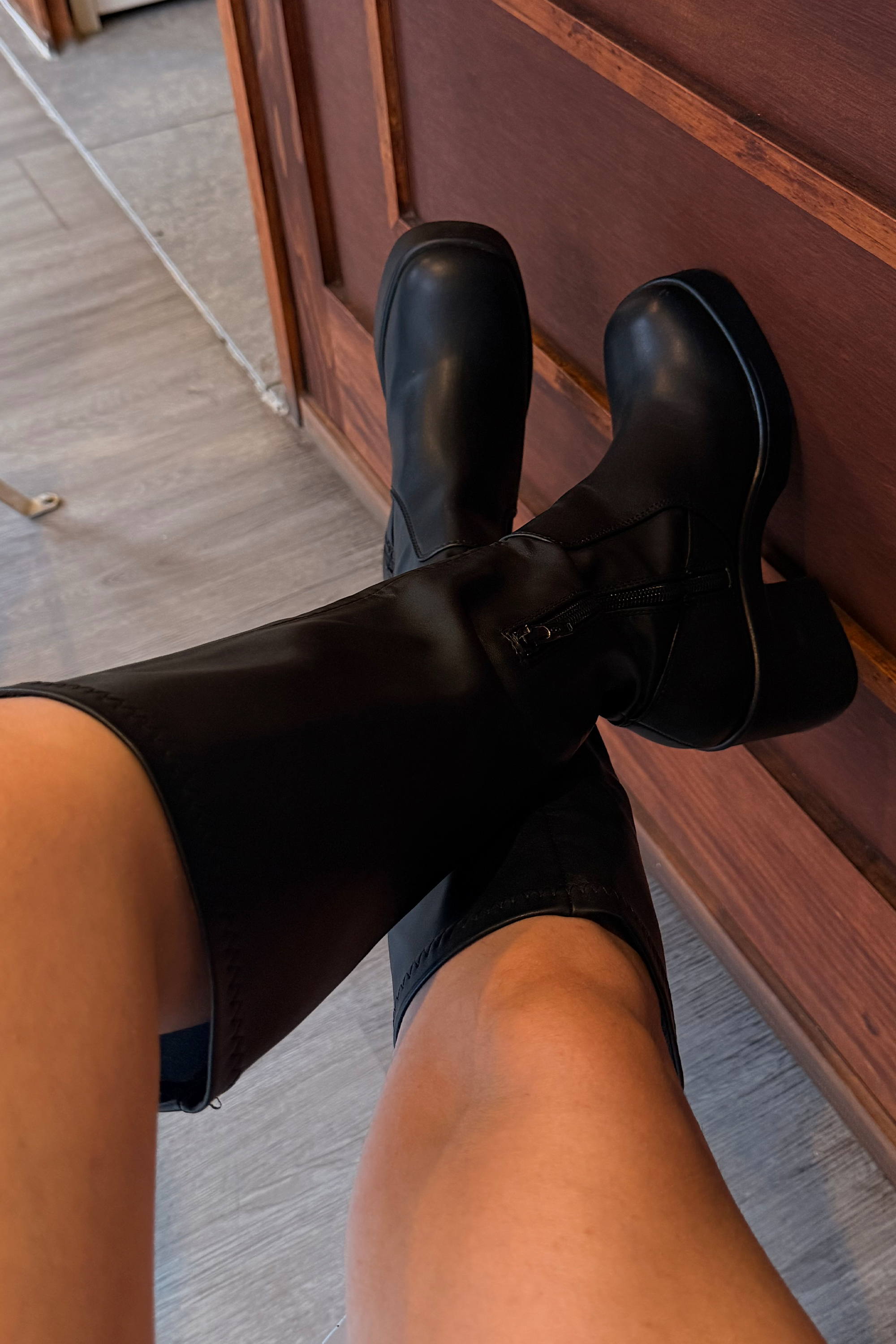 Bota larga stretch NEGRO