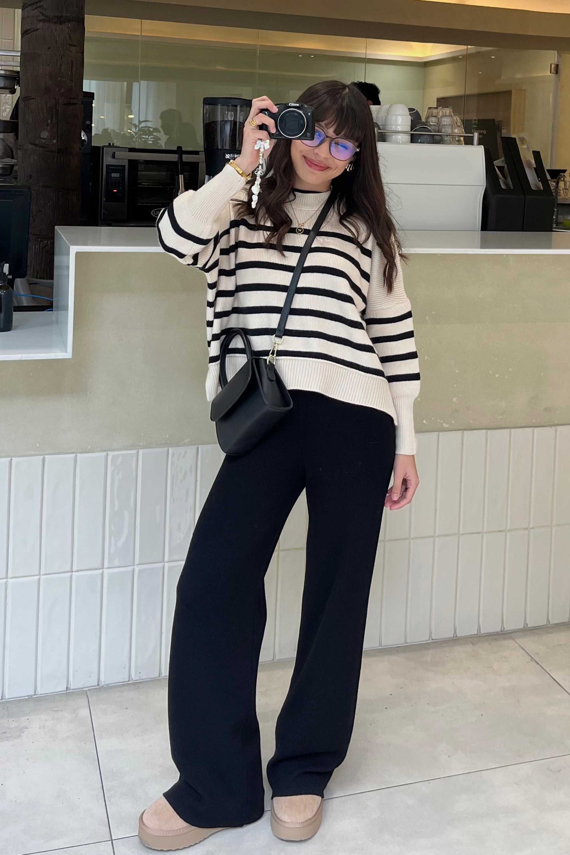 Sueter suave rayas CREMA