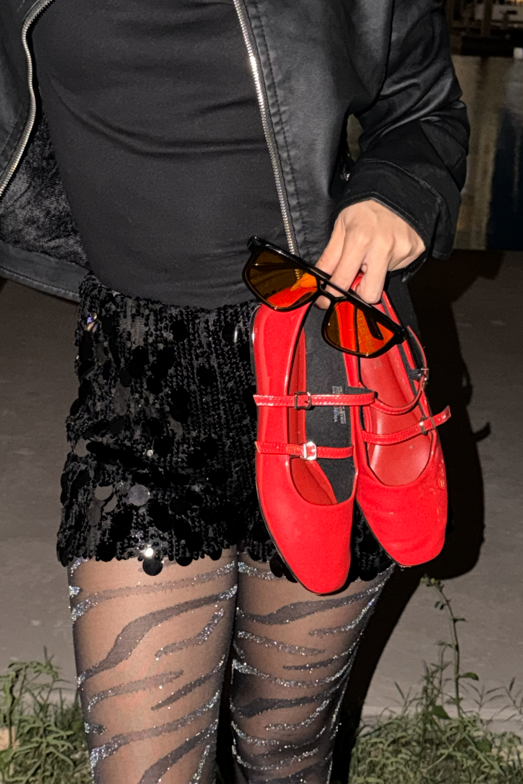 FLAT TIRAS MARY JANE ROJO