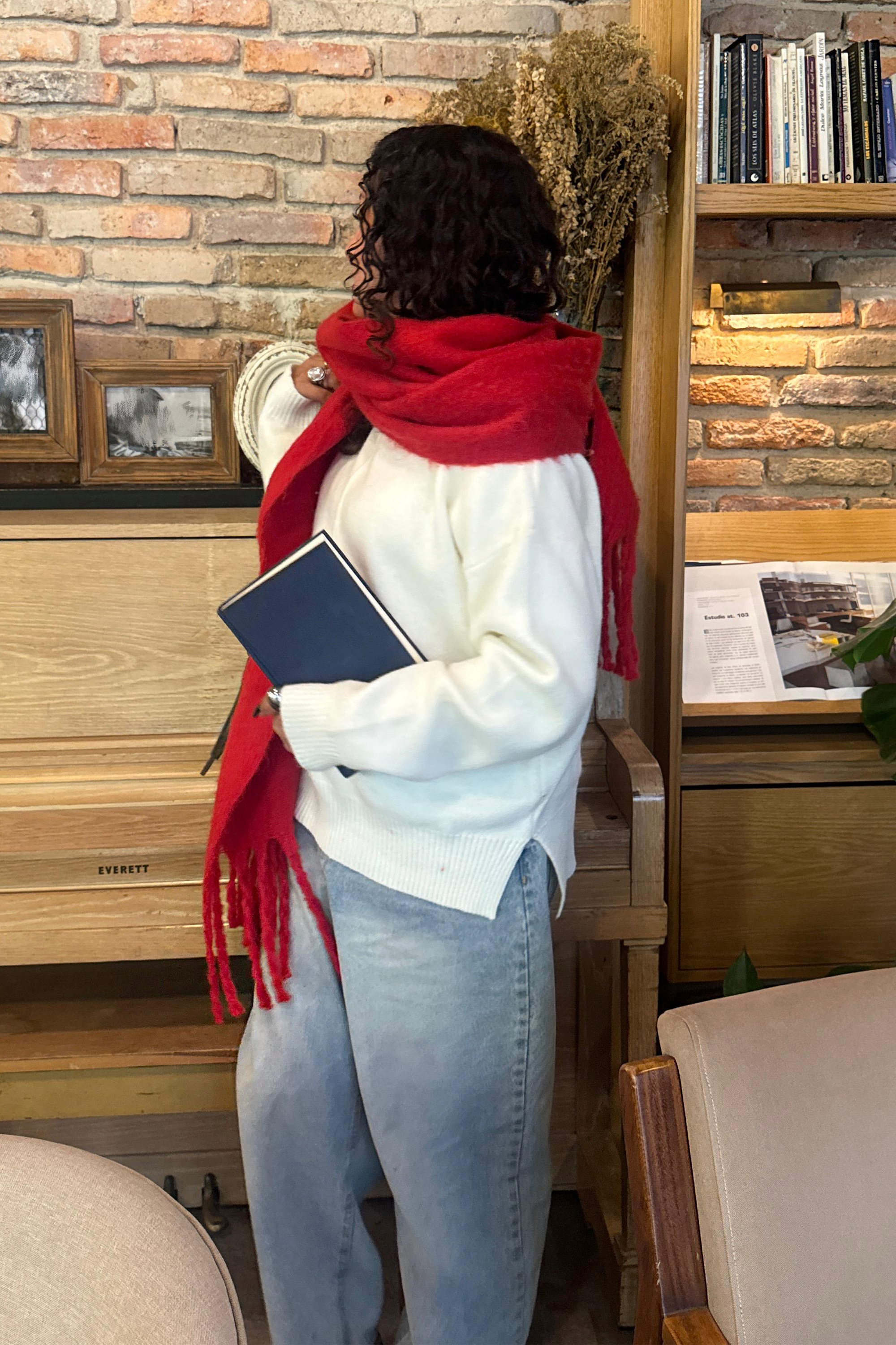 Bufanda textura suave ROJO