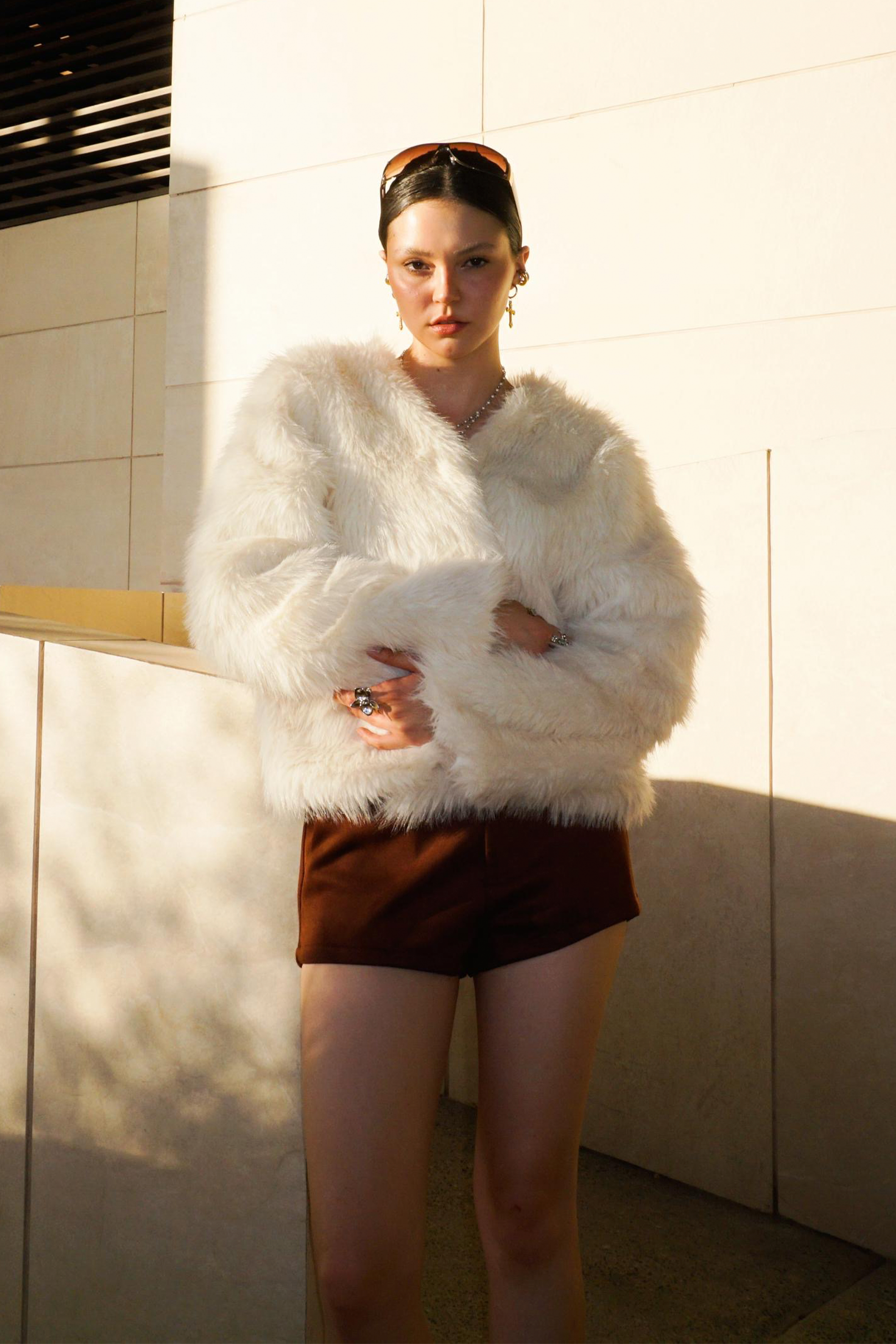 Shorts suede CHOCOLATE