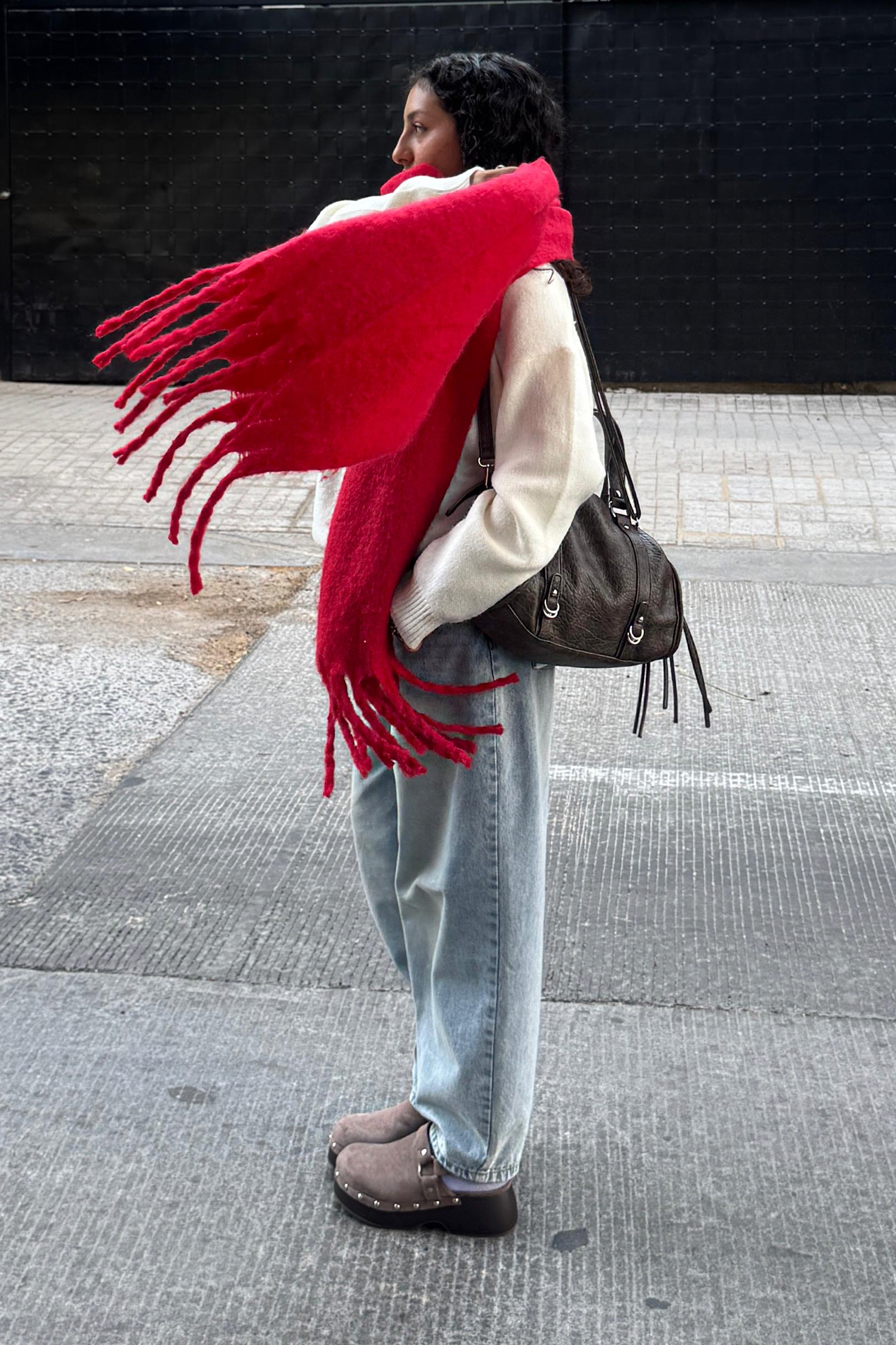 Bufanda textura suave ROJO