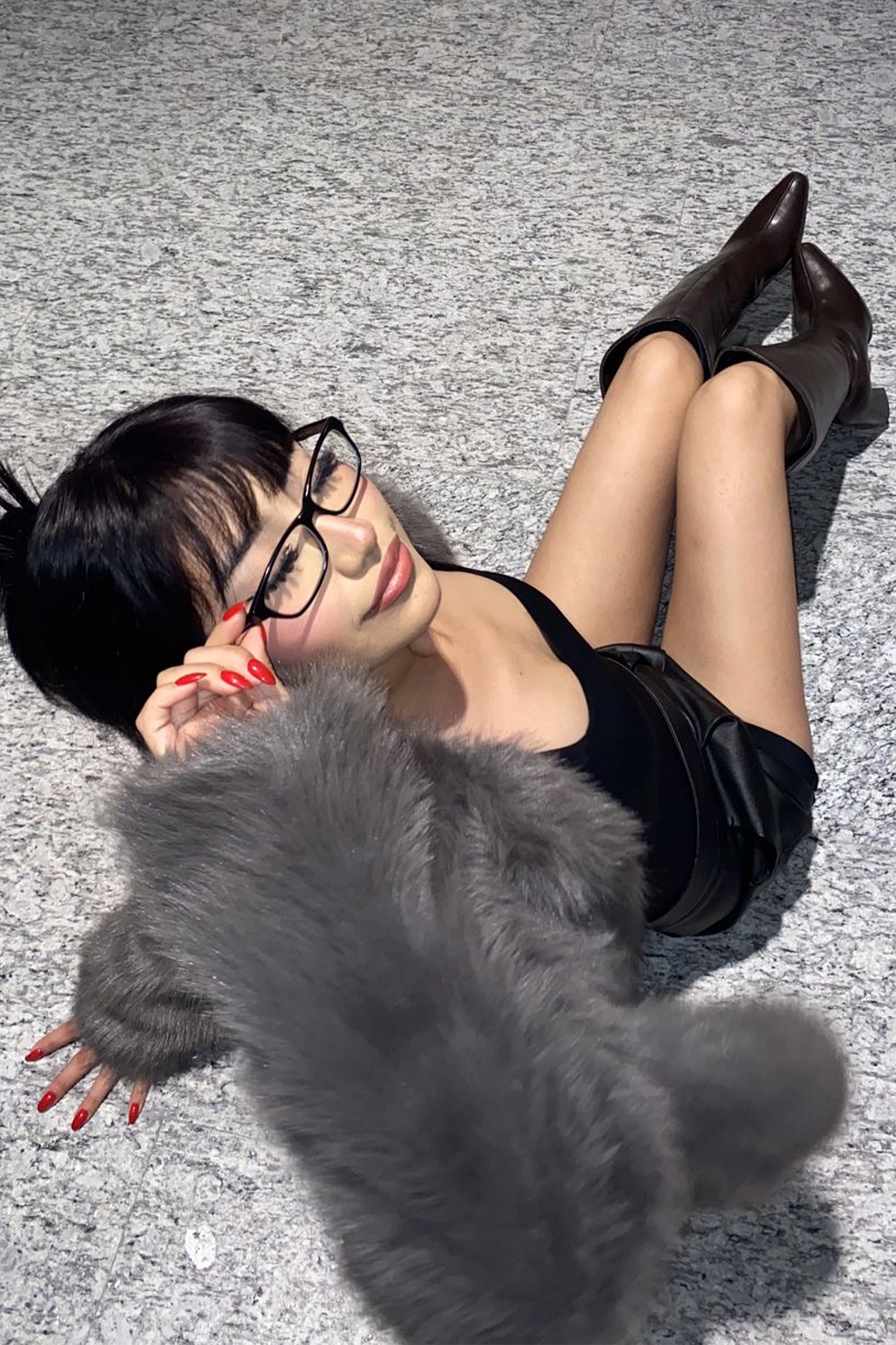 Abrigo corto pelo GRIS