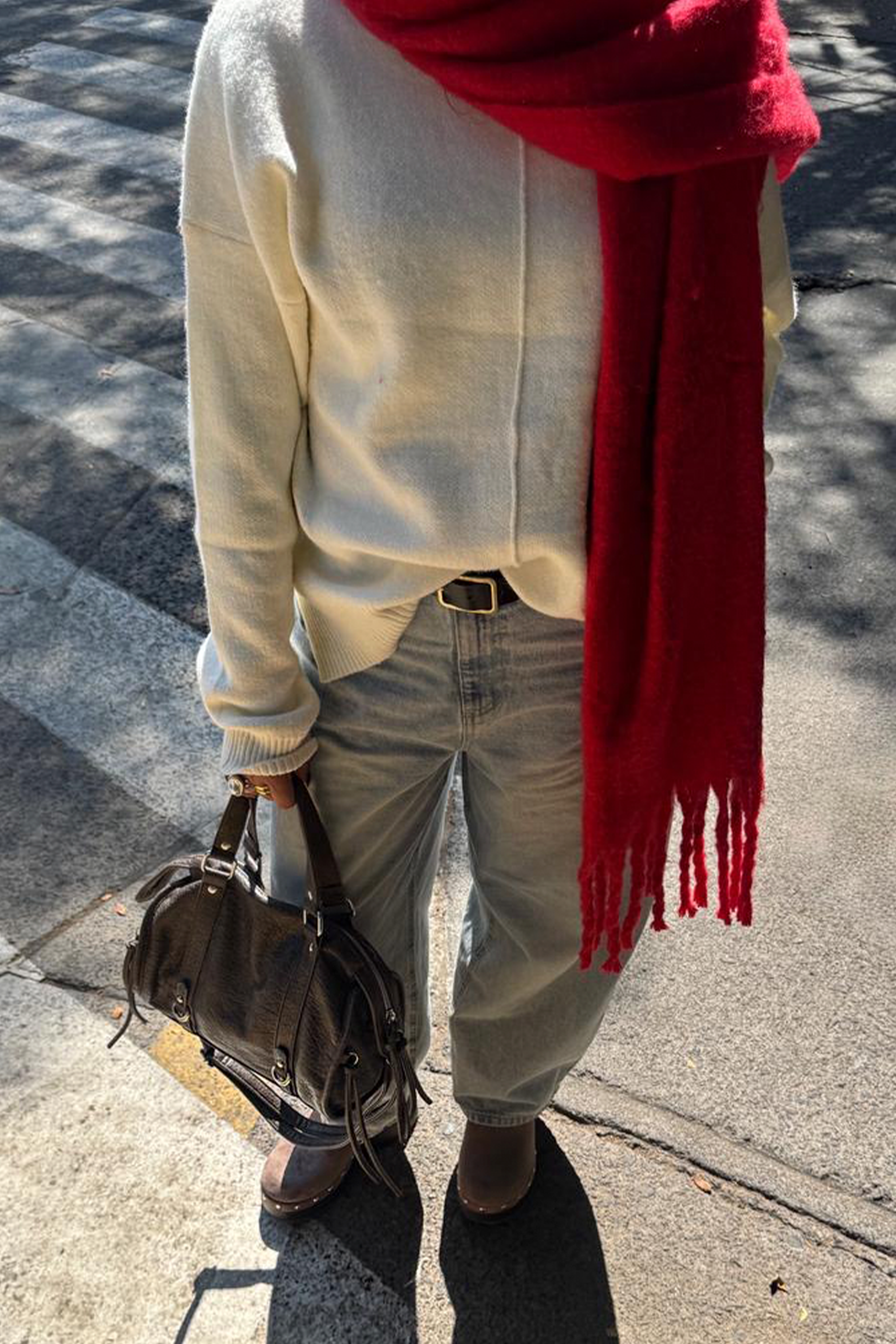 Sueter tejido cuello alto HUESO