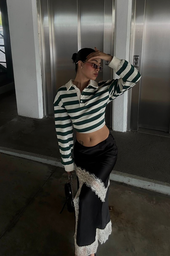 Falda larga detalle encaje