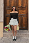 TOP OFF SHOULDER M/L RIB