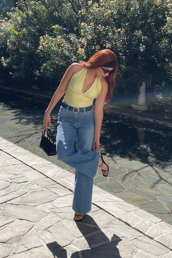 TOP HALTER DETALLE PLIEGUES