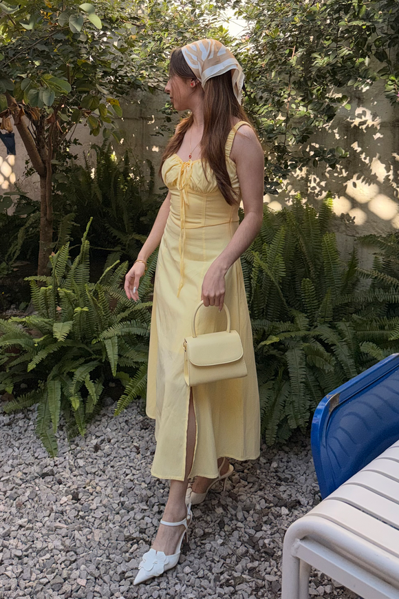 Vestido liso maxi