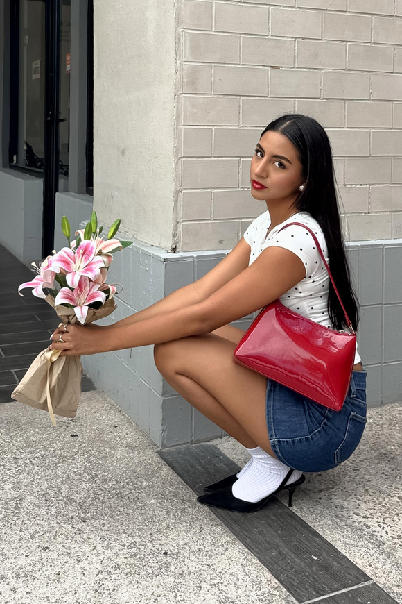 Bolsa baguette charol