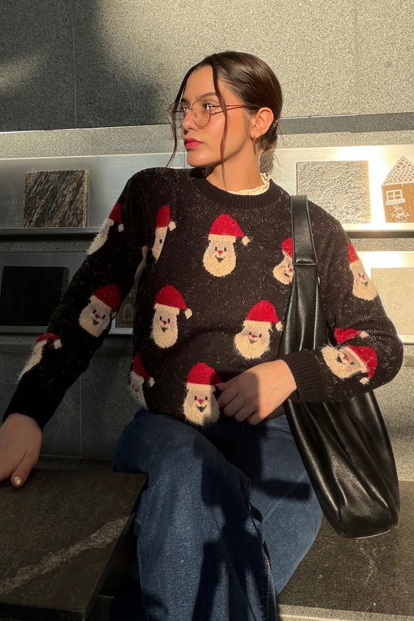 Suéter navideño diseño Santa Claus