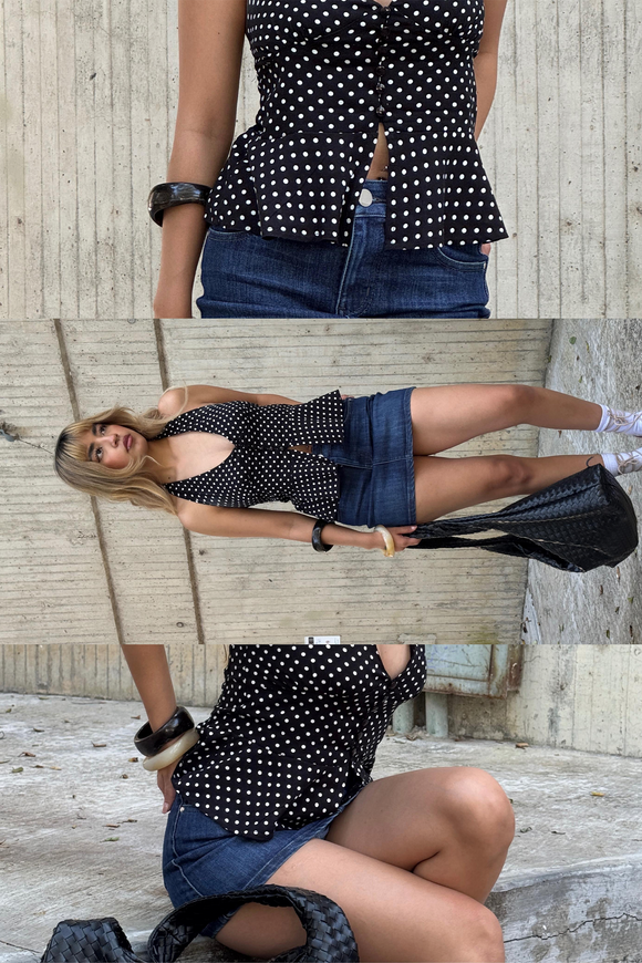 Top halter botones al frente