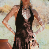 Vestido encaje halter
