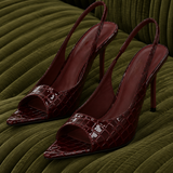 Tacón slingback peeptoe