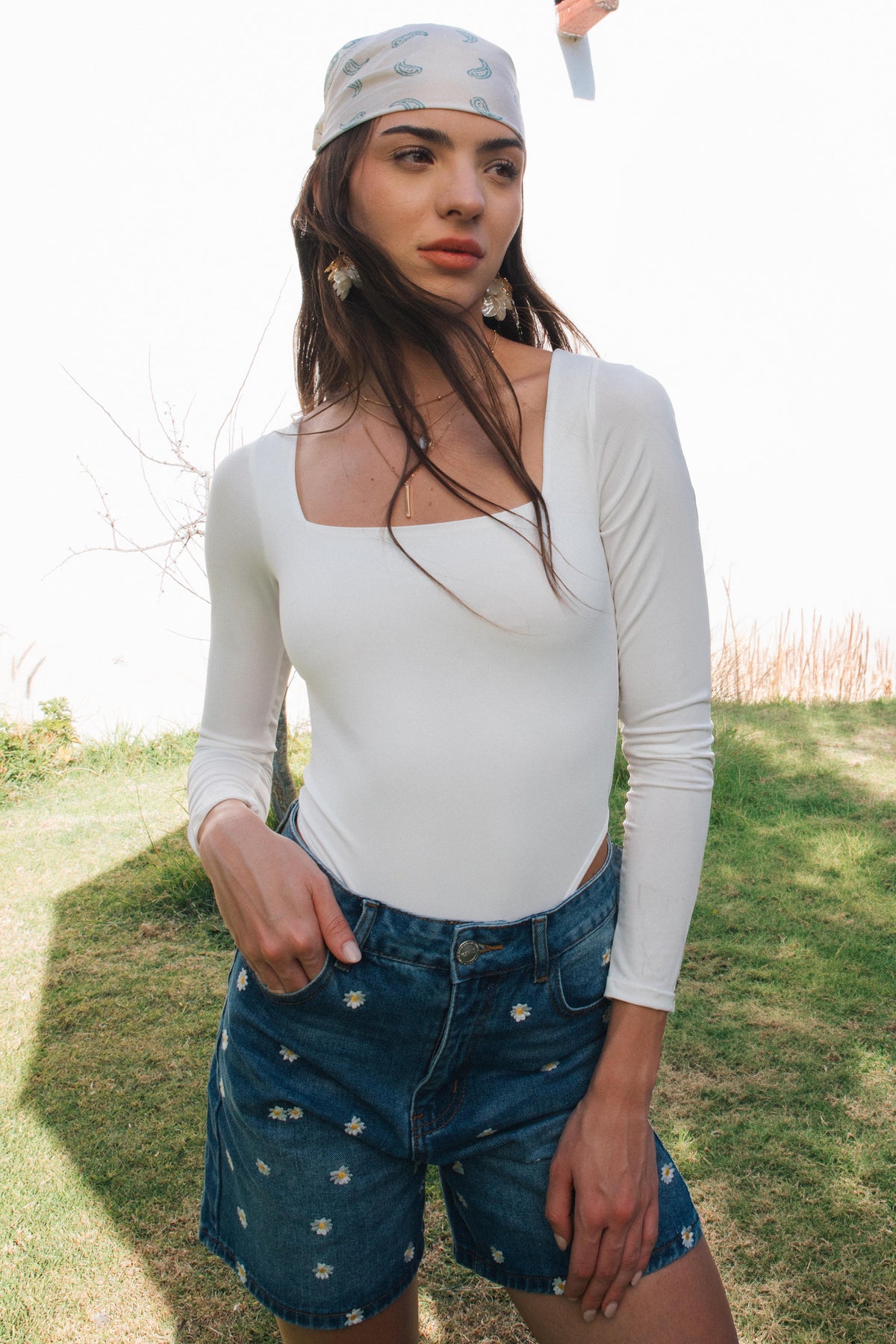 Bodysuit escote cuadrado BLANCO